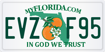 FL license plate EVZF95