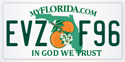 FL license plate EVZF96