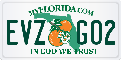 FL license plate EVZG02