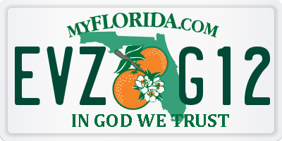 FL license plate EVZG12