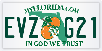 FL license plate EVZG21