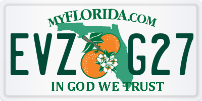 FL license plate EVZG27