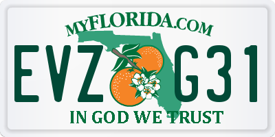 FL license plate EVZG31