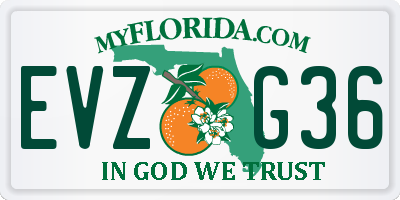 FL license plate EVZG36