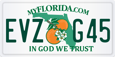 FL license plate EVZG45