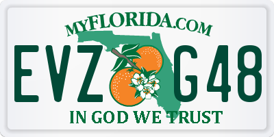 FL license plate EVZG48