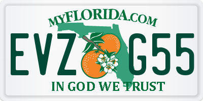 FL license plate EVZG55