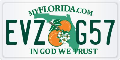 FL license plate EVZG57