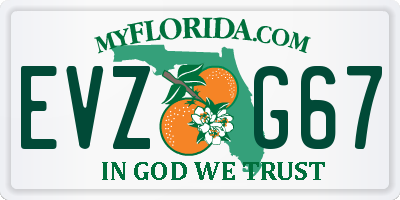 FL license plate EVZG67