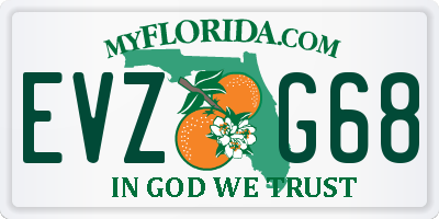 FL license plate EVZG68