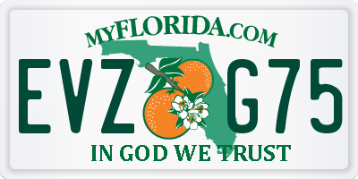 FL license plate EVZG75