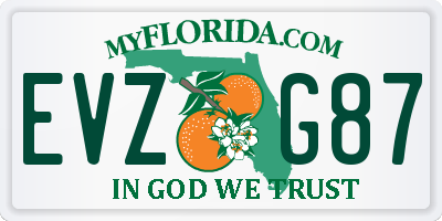 FL license plate EVZG87