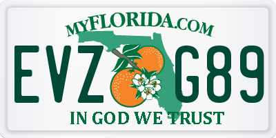 FL license plate EVZG89