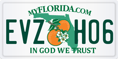 FL license plate EVZH06