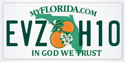 FL license plate EVZH10
