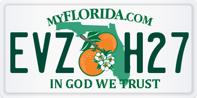 FL license plate EVZH27