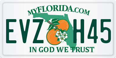 FL license plate EVZH45