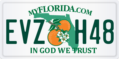 FL license plate EVZH48