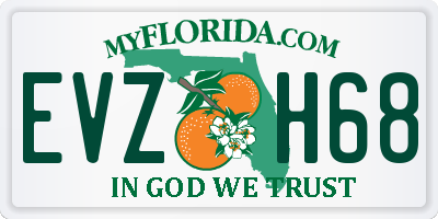 FL license plate EVZH68