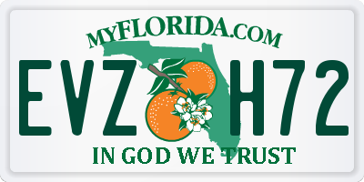 FL license plate EVZH72