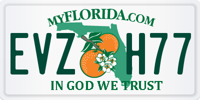 FL license plate EVZH77