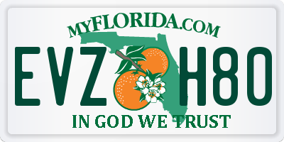 FL license plate EVZH80