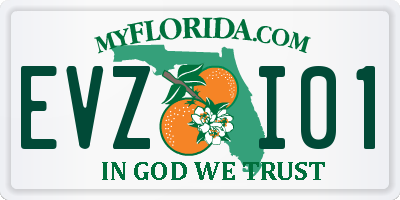 FL license plate EVZI01
