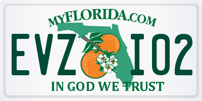 FL license plate EVZI02