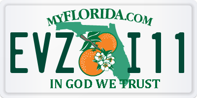 FL license plate EVZI11