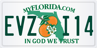 FL license plate EVZI14