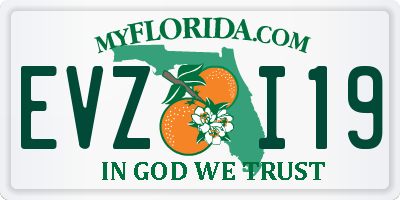FL license plate EVZI19