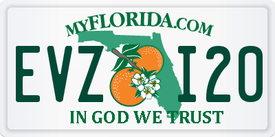 FL license plate EVZI20