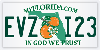 FL license plate EVZI23
