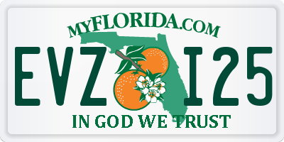 FL license plate EVZI25