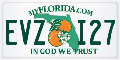 FL license plate EVZI27
