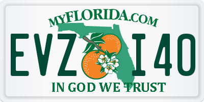 FL license plate EVZI40