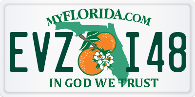 FL license plate EVZI48