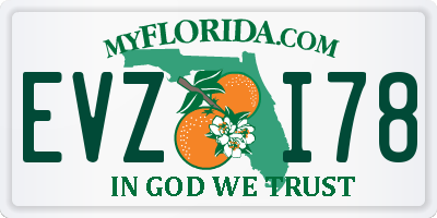 FL license plate EVZI78