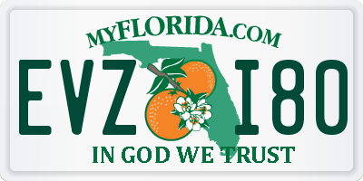 FL license plate EVZI80