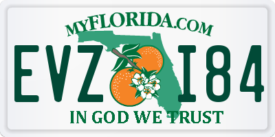 FL license plate EVZI84