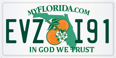 FL license plate EVZI91