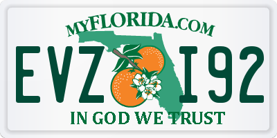 FL license plate EVZI92