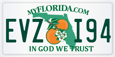 FL license plate EVZI94