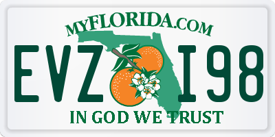 FL license plate EVZI98