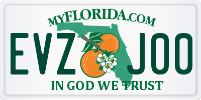 FL license plate EVZJ00