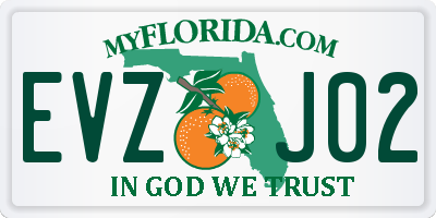 FL license plate EVZJ02