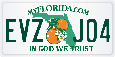 FL license plate EVZJ04