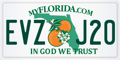 FL license plate EVZJ20