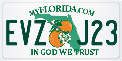FL license plate EVZJ23