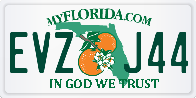 FL license plate EVZJ44